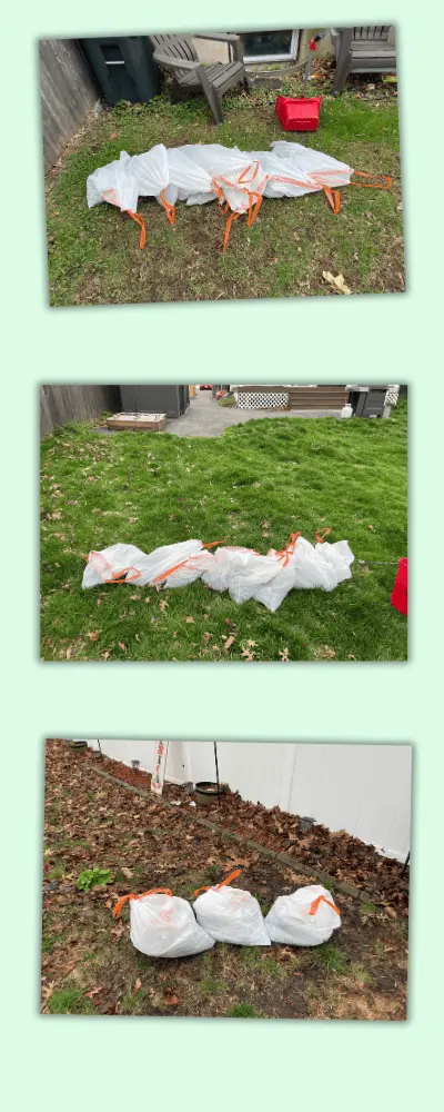 Trash bags full of collected pet waste from Sgt. Scooper service - image 1